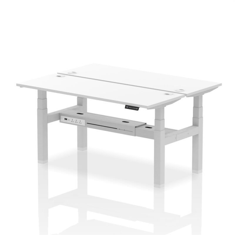 Brisk Back-to-Back Slimline Height Adjustable Bench Desk - 2 Person - Image 62