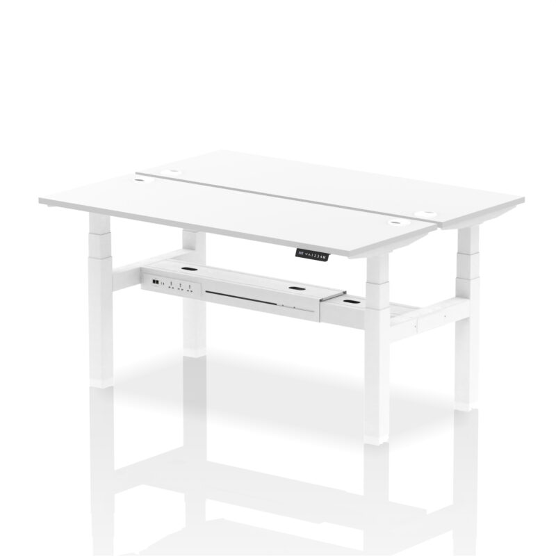 Brisk Back-to-Back Slimline Height Adjustable Bench Desk - 2 Person - Image 63