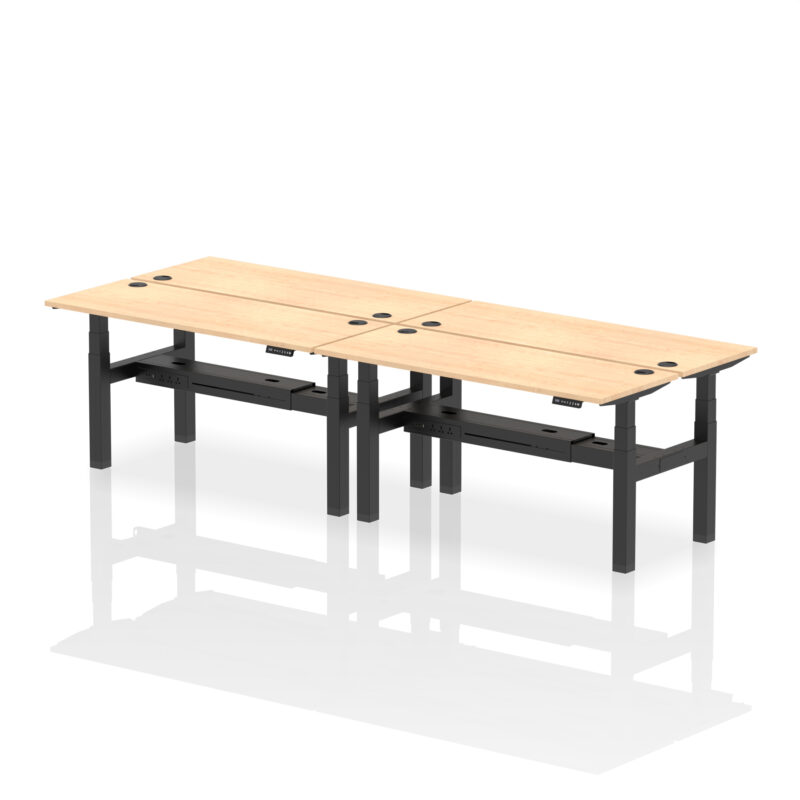 Brisk Back-to-Back Slimline Height Adjustable Bench Desk - 4 Person - Image 52