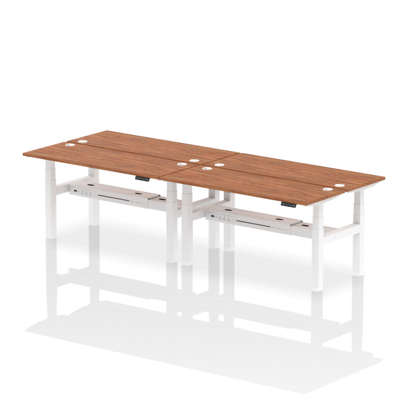 Brisk Back-to-Back Slimline Height Adjustable Bench Desk - 4 Person - Image 60