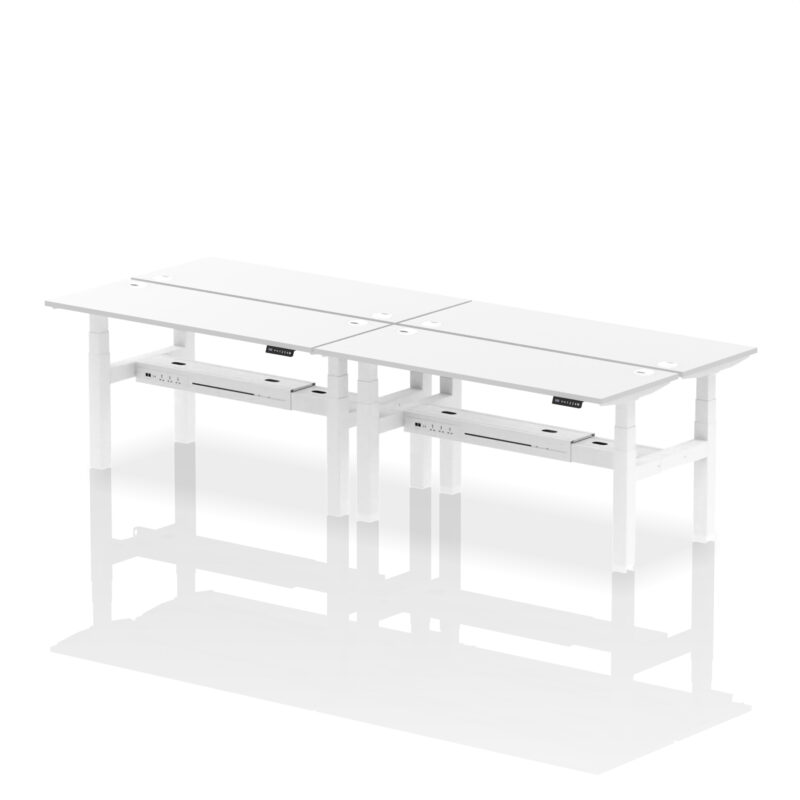 Brisk Back-to-Back Slimline Height Adjustable Bench Desk - 4 Person - Image 63