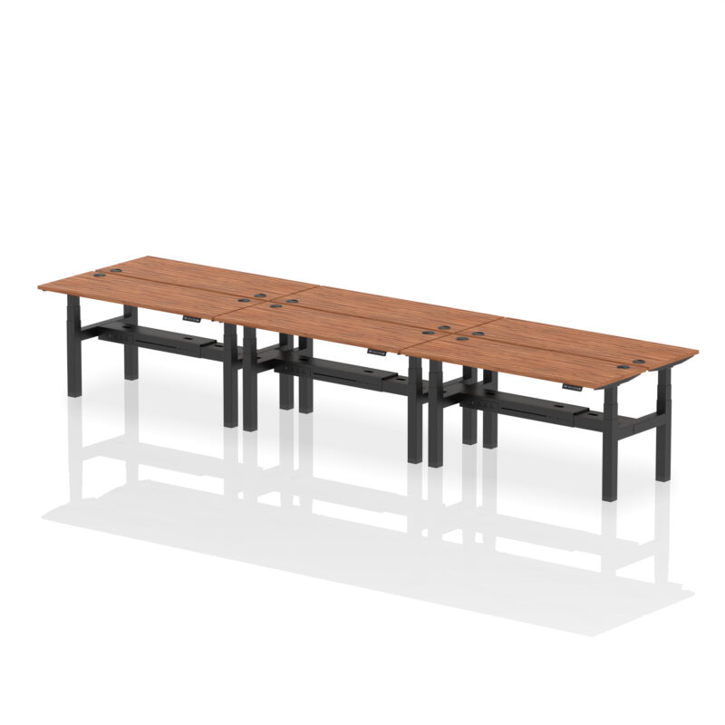 Brisk Back-to-Back Slimline Height Adjustable Bench Desk - 6 Person - Image 58