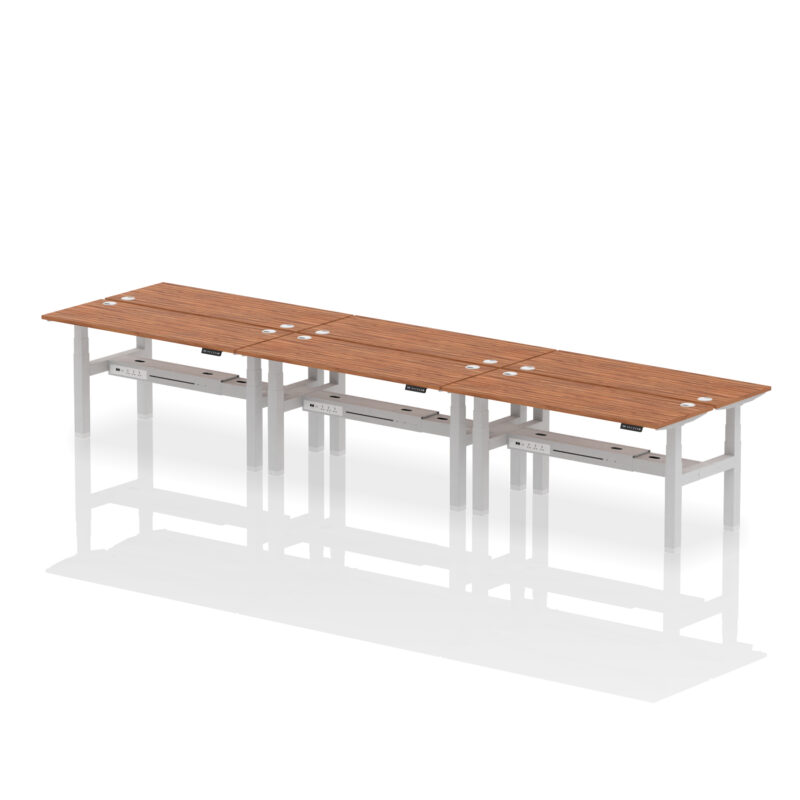 Brisk Back-to-Back Slimline Height Adjustable Bench Desk - 6 Person - Image 59