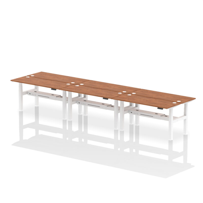 Brisk Back-to-Back Slimline Height Adjustable Bench Desk - 6 Person - Image 60