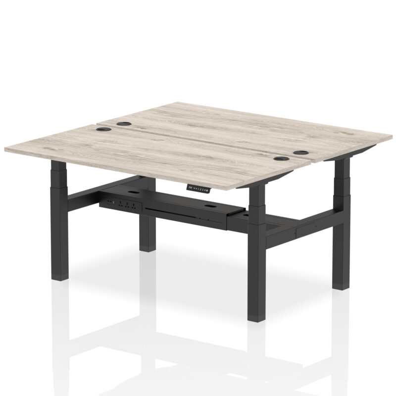 Brisk Back-to-Back Height Adjustable Bench Desk - 2 Person - Image 49