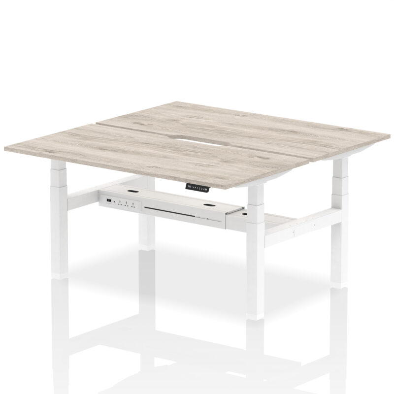 Brisk Back-to-Back Scalloped Edge Height Adjustable Bench Desk - 2 Person - Image 42