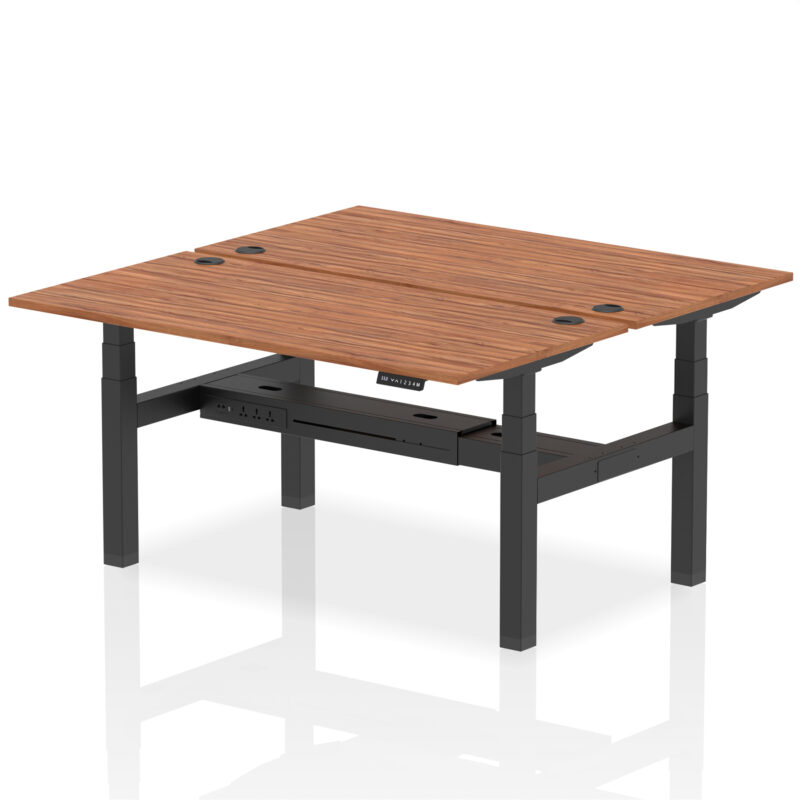 Brisk Back-to-Back Height Adjustable Bench Desk - 2 Person - Image 58
