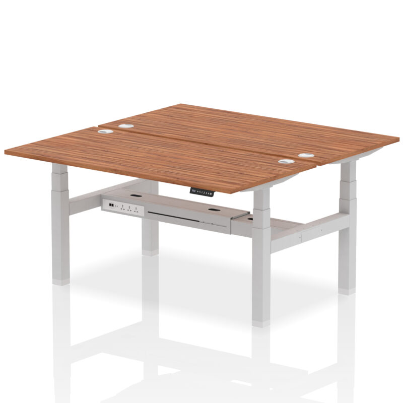 Brisk Back-to-Back Height Adjustable Bench Desk - 2 Person - Image 59