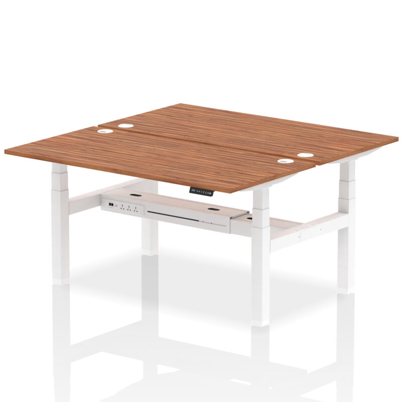 Brisk Back-to-Back Height Adjustable Bench Desk - 2 Person - Image 60