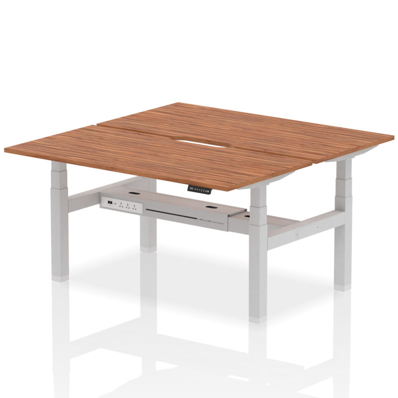 Brisk Back-to-Back Scalloped Edge Height Adjustable Bench Desk - 2 Person - Image 50