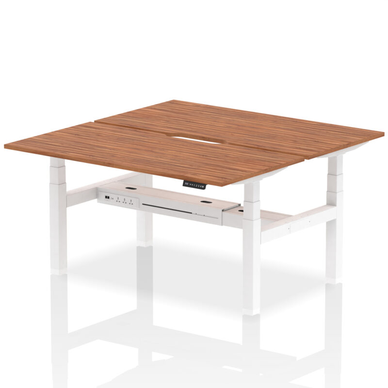Brisk Back-to-Back Scalloped Edge Height Adjustable Bench Desk - 2 Person - Image 51