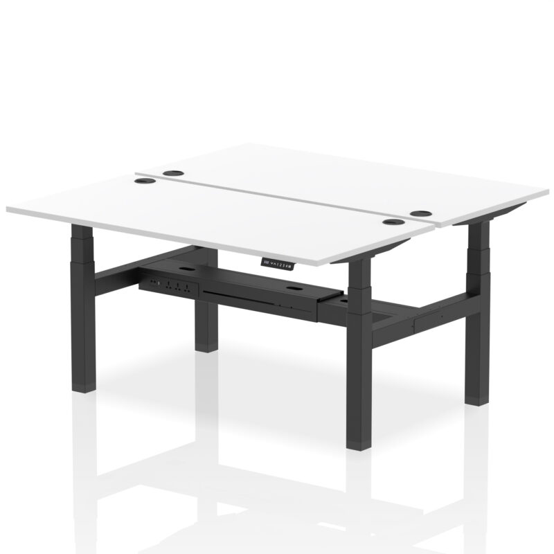 Brisk Back-to-Back Height Adjustable Bench Desk - 2 Person - Image 61