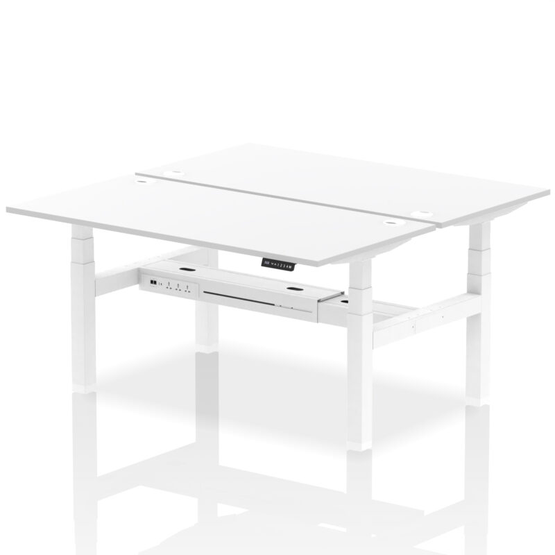 Brisk Back-to-Back Height Adjustable Bench Desk - 2 Person - Image 63