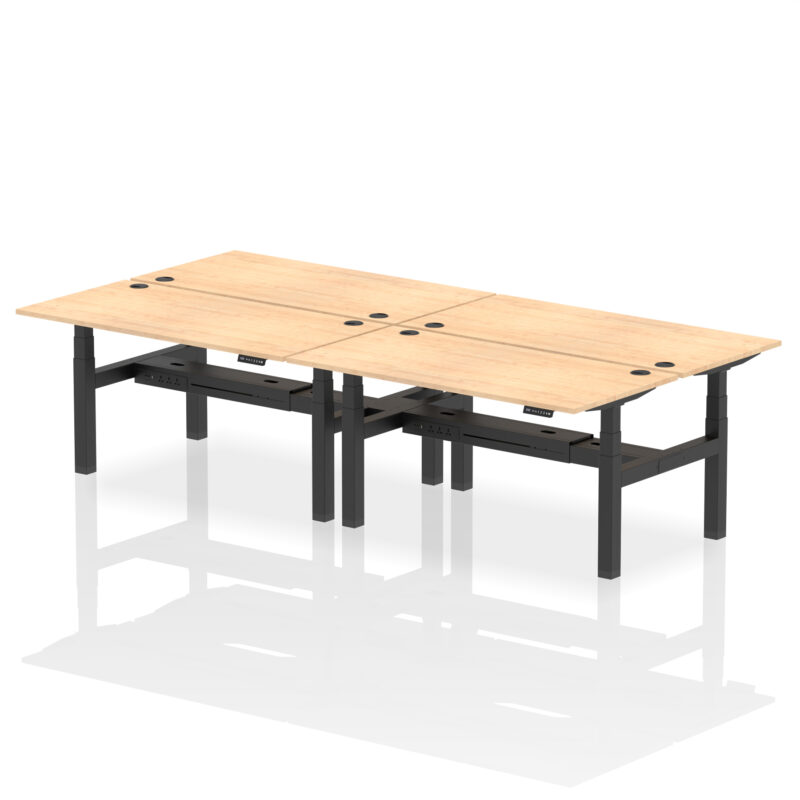 Brisk Back-to-Back Height Adjustable Bench Desk - 4 Person - Image 52