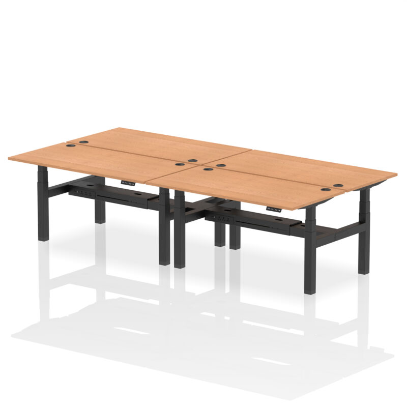 Brisk Back-to-Back Height Adjustable Bench Desk - 4 Person - Image 55