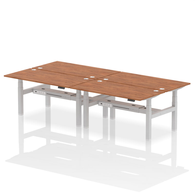 Brisk Back-to-Back Height Adjustable Bench Desk - 4 Person - Image 56