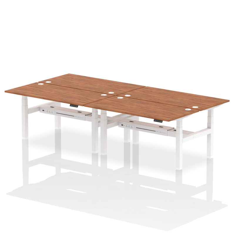 Brisk Back-to-Back Height Adjustable Bench Desk - 4 Person - Image 60