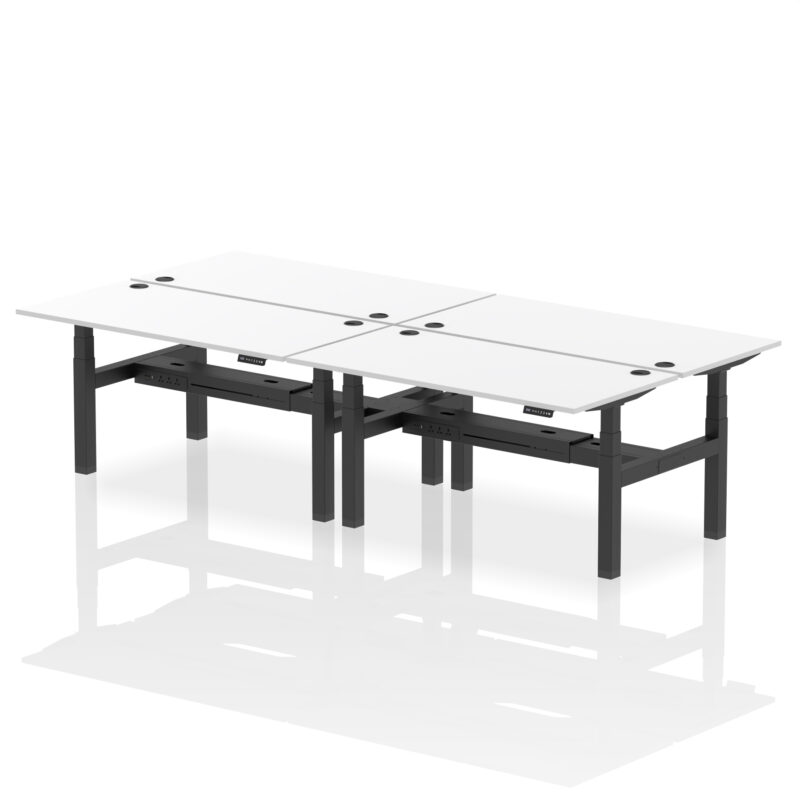 Brisk Back-to-Back Height Adjustable Bench Desk - 4 Person - Image 61