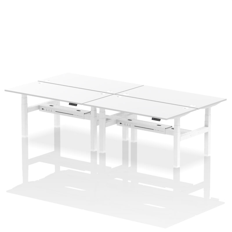 Brisk Back-to-Back Height Adjustable Bench Desk - 4 Person - Image 63
