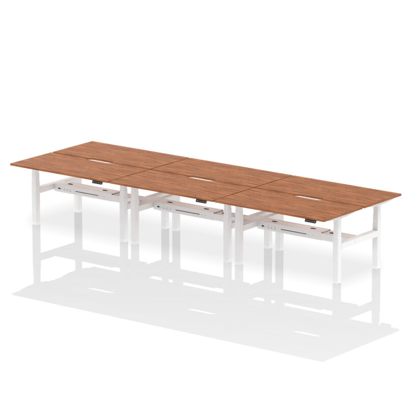 Brisk Back-to-Back Scalloped Edge Height Adjustable Bench Desk - 6 Person - Image 51