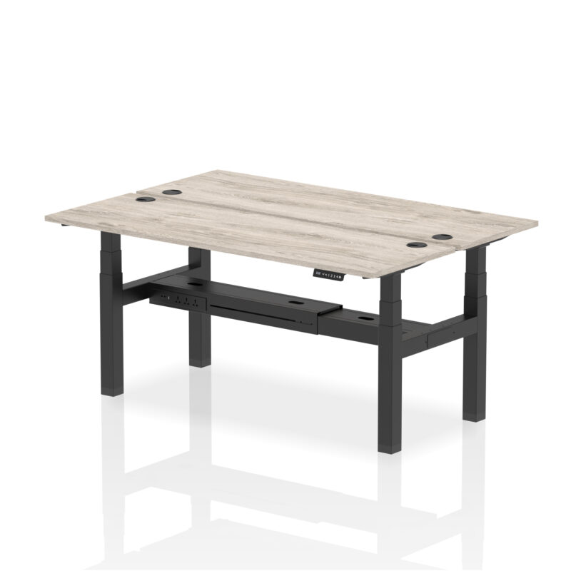 Brisk Back-to-Back Slimline Height Adjustable Bench Desk - 2 Person - Image 70