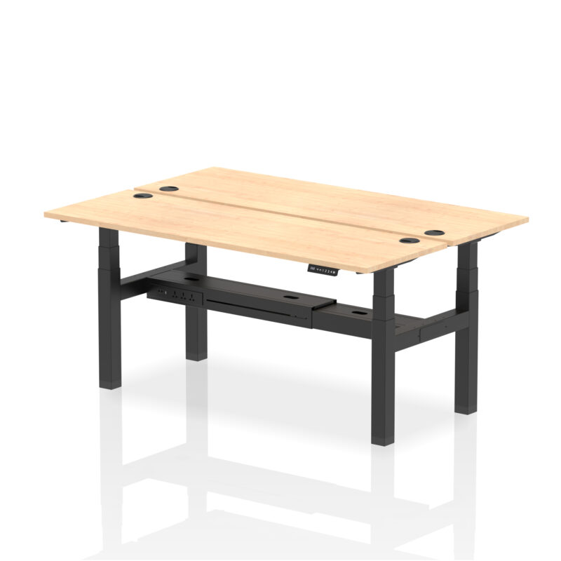 Brisk Back-to-Back Slimline Height Adjustable Bench Desk - 2 Person - Image 73