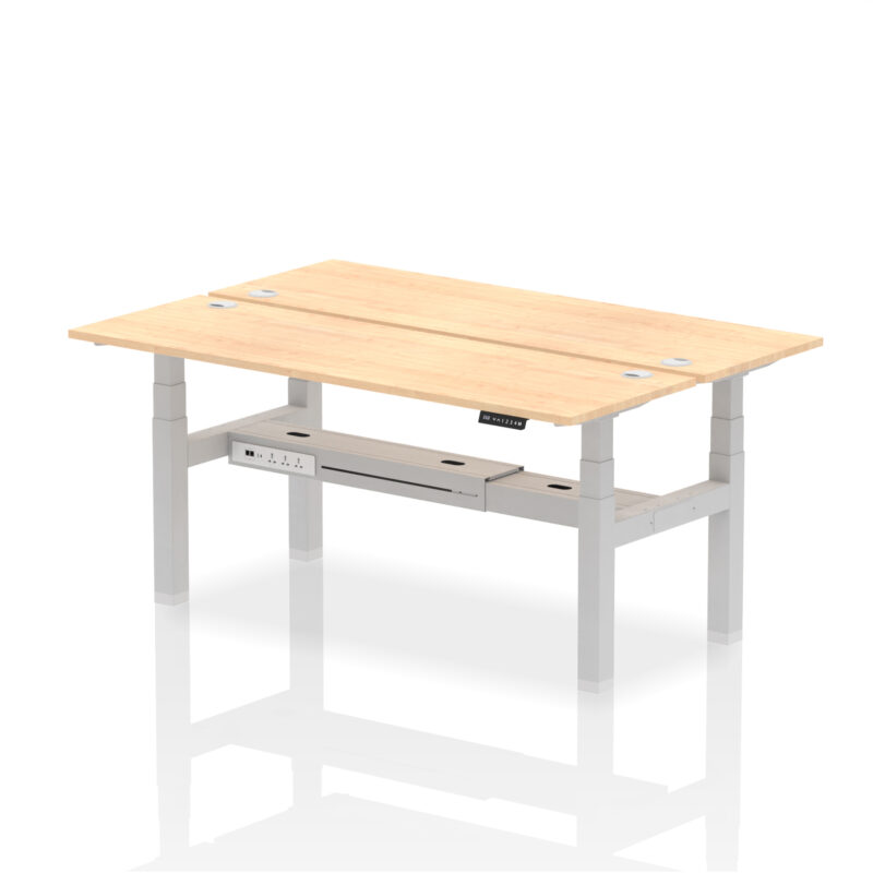 Brisk Back-to-Back Slimline Height Adjustable Bench Desk - 2 Person - Image 74