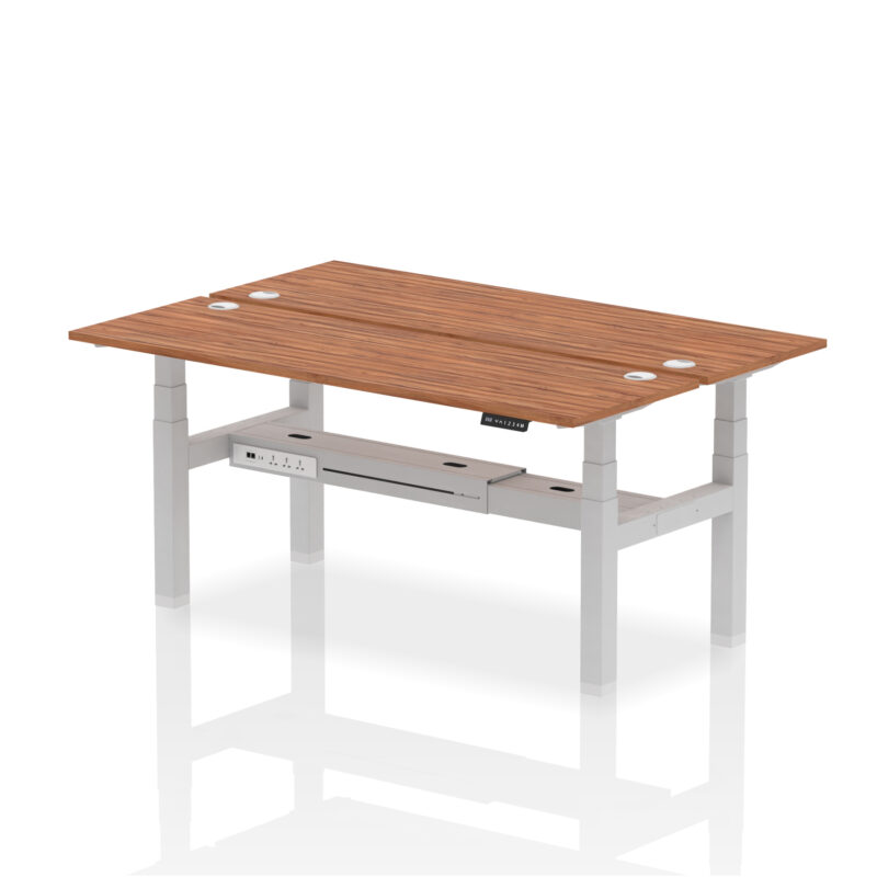 Brisk Back-to-Back Slimline Height Adjustable Bench Desk - 2 Person - Image 80