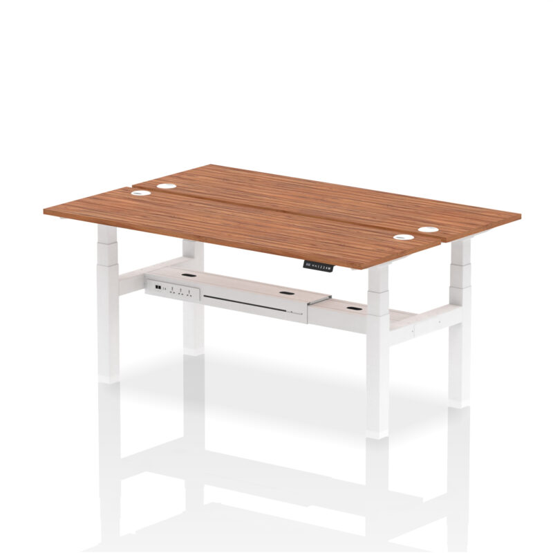 Brisk Back-to-Back Slimline Height Adjustable Bench Desk - 2 Person - Image 81