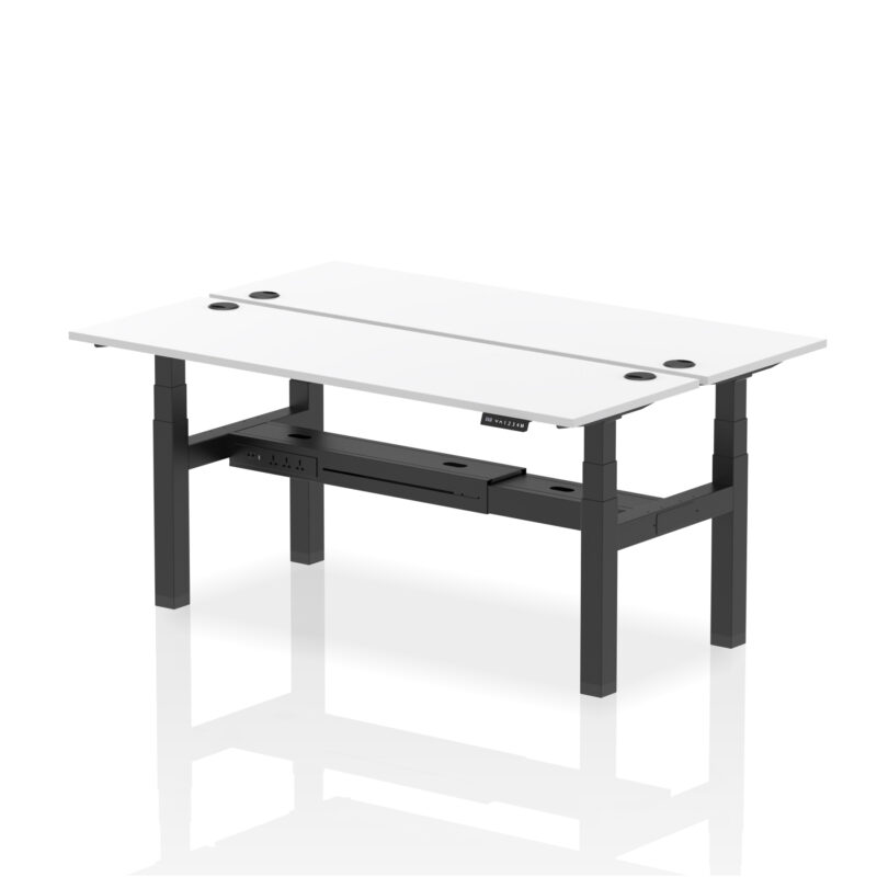 Brisk Back-to-Back Slimline Height Adjustable Bench Desk - 2 Person - Image 82