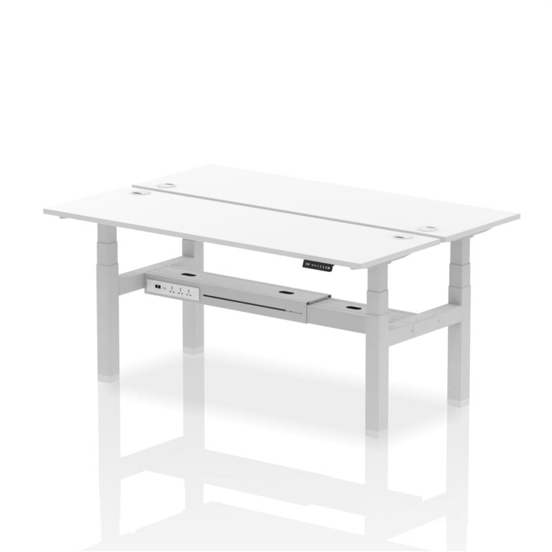 Brisk Back-to-Back Slimline Height Adjustable Bench Desk - 2 Person - Image 83