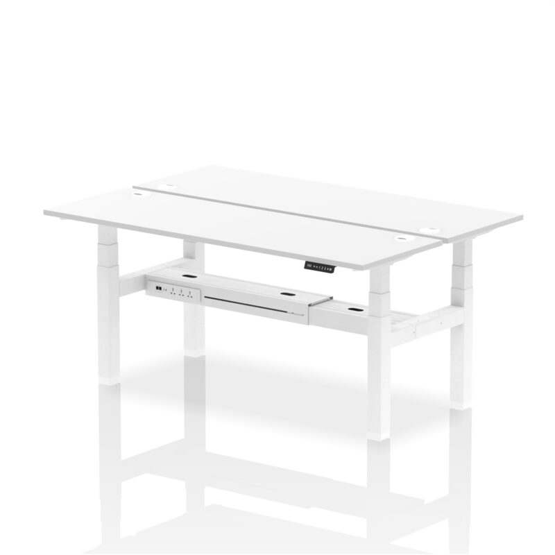 Brisk Back-to-Back Slimline Height Adjustable Bench Desk - 2 Person - Image 84