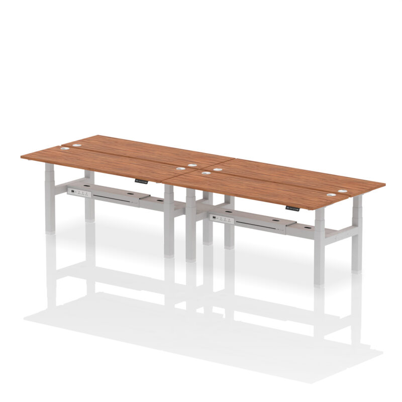 Brisk Back-to-Back Slimline Height Adjustable Bench Desk - 4 Person - Image 80