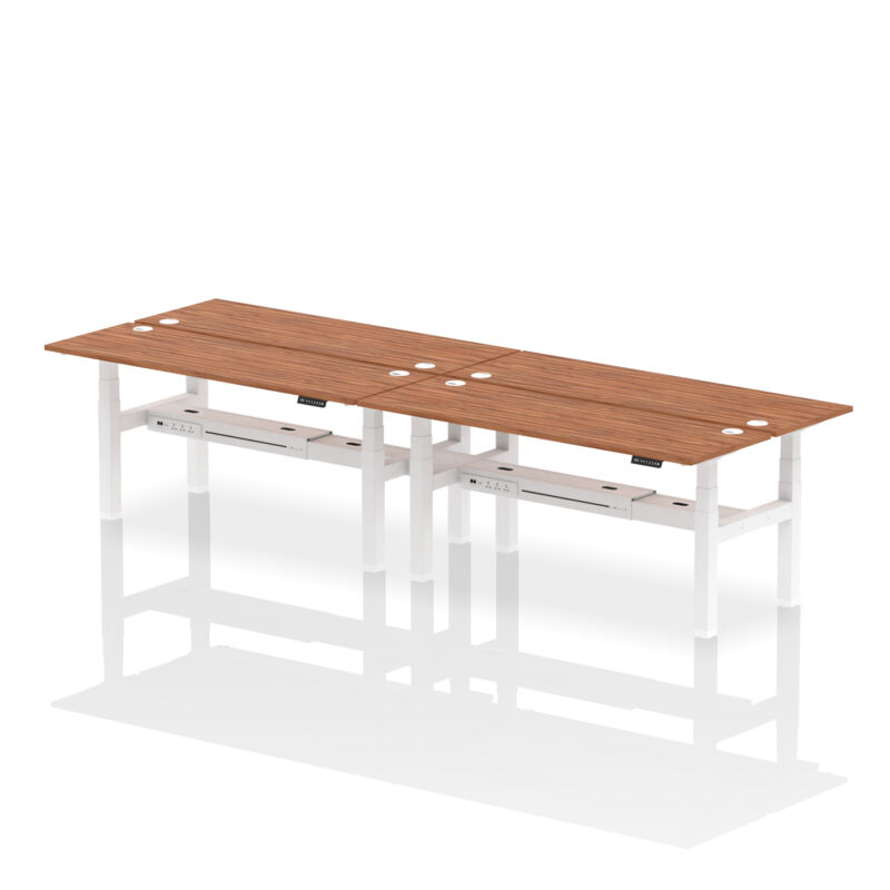 Brisk Back-to-Back Slimline Height Adjustable Bench Desk - 4 Person - Image 81