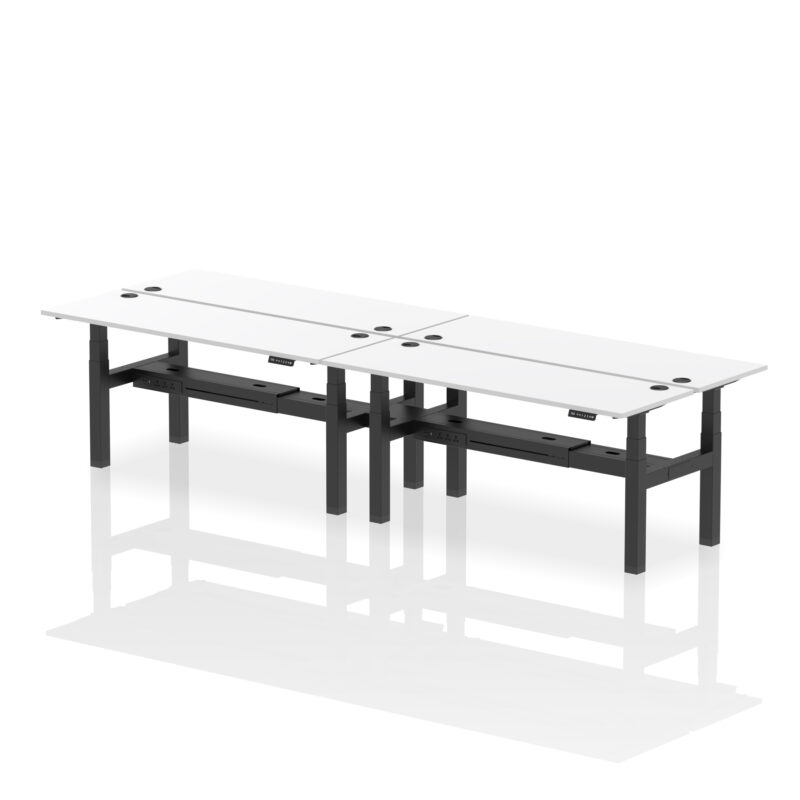 Brisk Back-to-Back Slimline Height Adjustable Bench Desk - 4 Person - Image 82