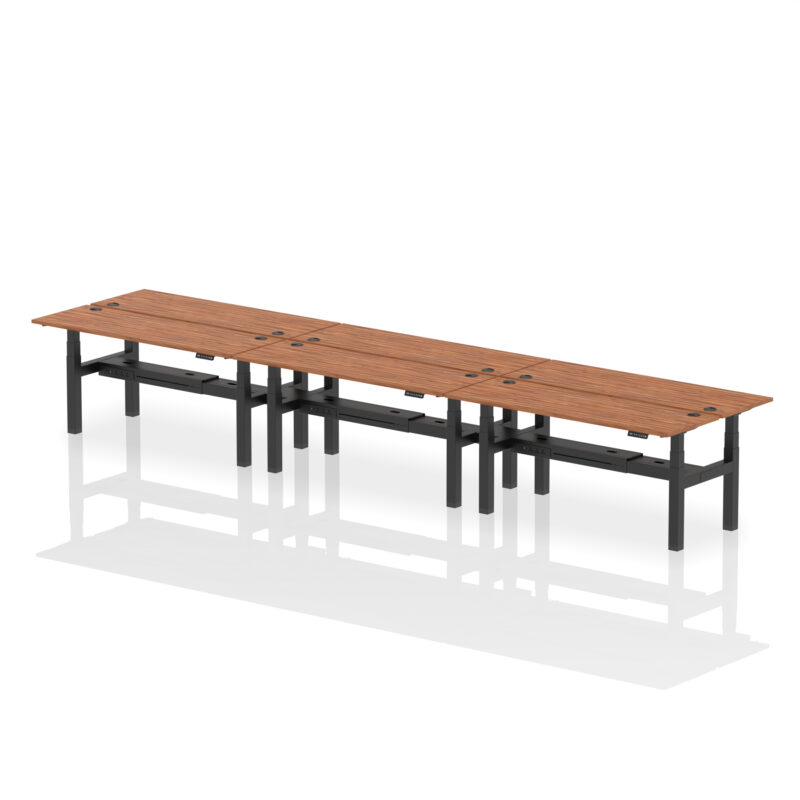 Brisk Back-to-Back Slimline Height Adjustable Bench Desk - 6 Person - Image 79