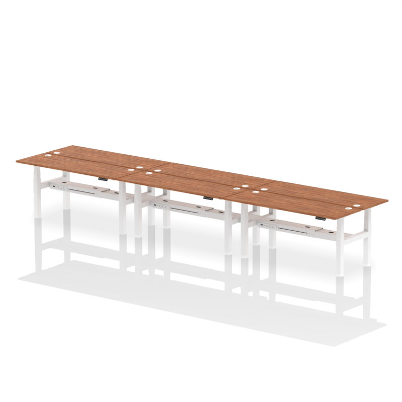 Brisk Back-to-Back Slimline Height Adjustable Bench Desk - 6 Person - Image 81
