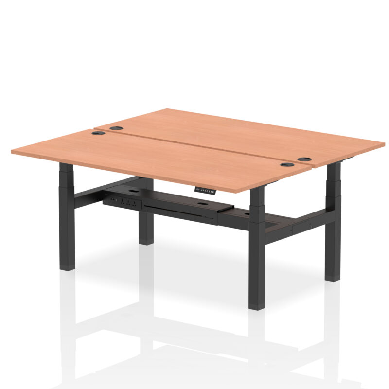 Brisk Back-to-Back Height Adjustable Bench Desk - 2 Person - Image 64