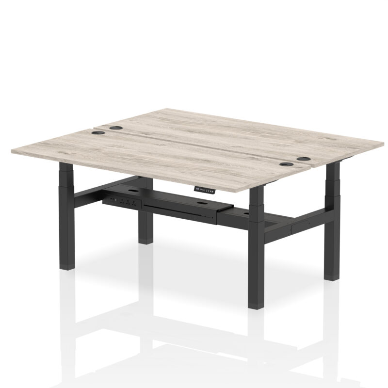 Brisk Back-to-Back Height Adjustable Bench Desk - 2 Person - Image 70