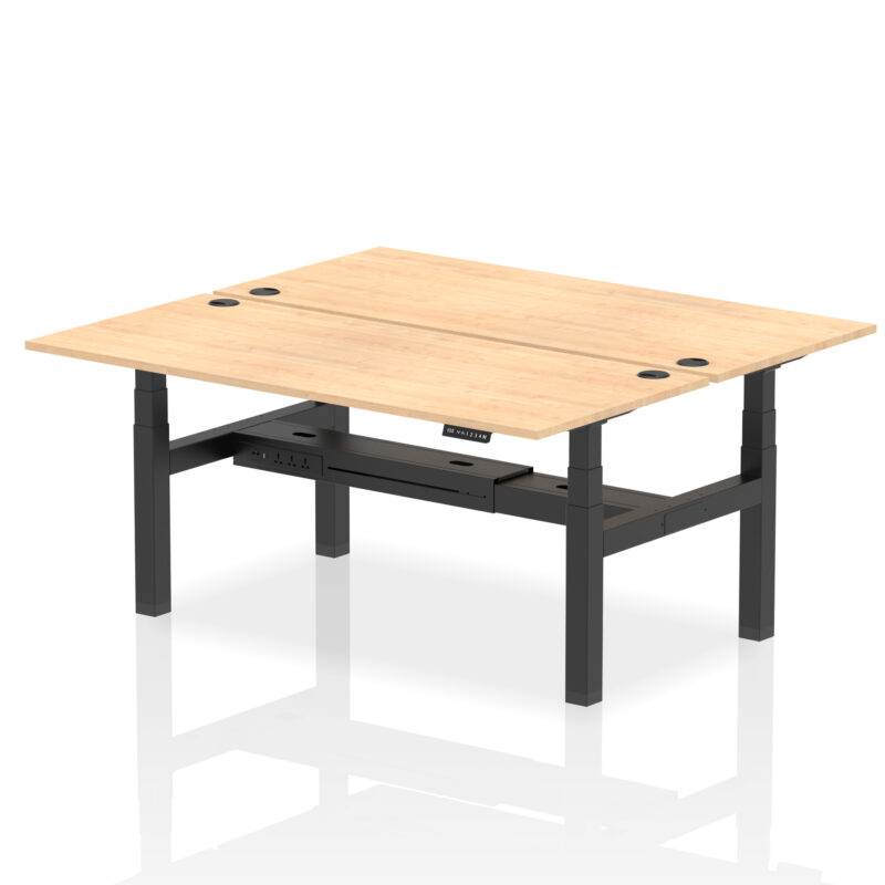 Brisk Back-to-Back Height Adjustable Bench Desk - 2 Person - Image 73
