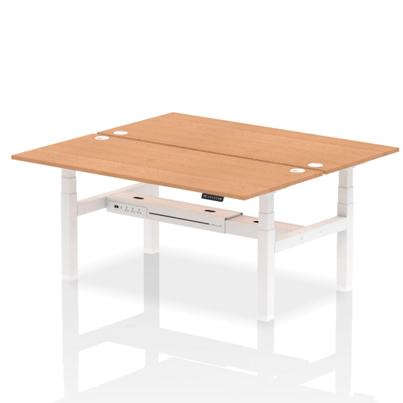 Brisk Back-to-Back Height Adjustable Bench Desk - 2 Person - Image 78
