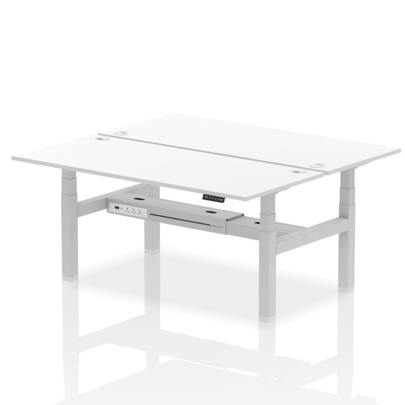 Brisk Back-to-Back Height Adjustable Bench Desk - 2 Person - Image 83