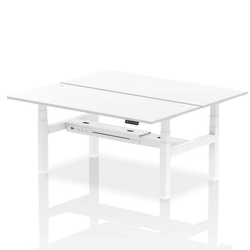 Brisk Back-to-Back Height Adjustable Bench Desk - 2 Person - Image 84