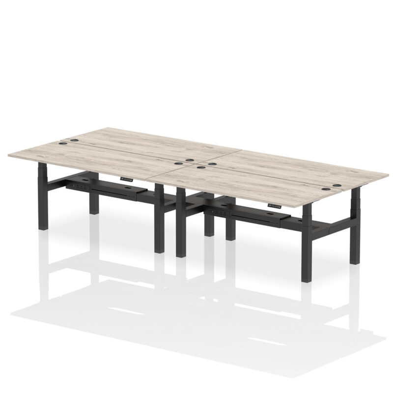 Brisk Back-to-Back Height Adjustable Bench Desk - 4 Person - Image 70