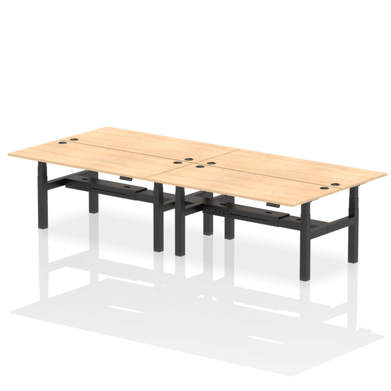 Brisk Back-to-Back Height Adjustable Bench Desk - 4 Person - Image 73