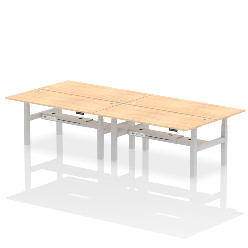 Brisk Back-to-Back Height Adjustable Bench Desk - 4 Person - Image 74