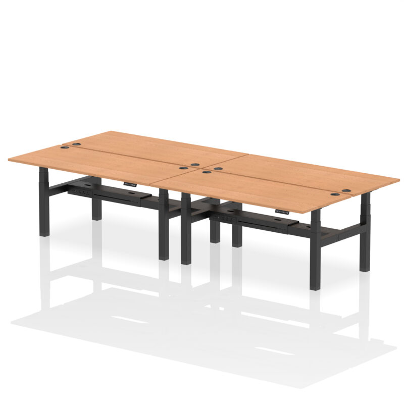 Brisk Back-to-Back Height Adjustable Bench Desk - 4 Person - Image 76