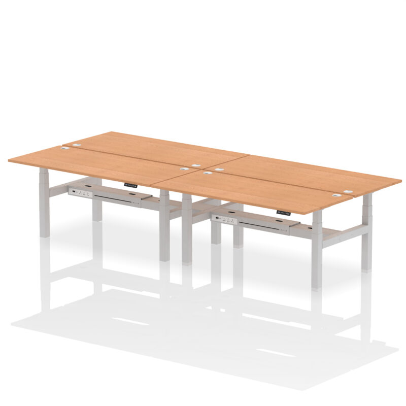 Brisk Back-to-Back Height Adjustable Bench Desk - 4 Person - Image 77