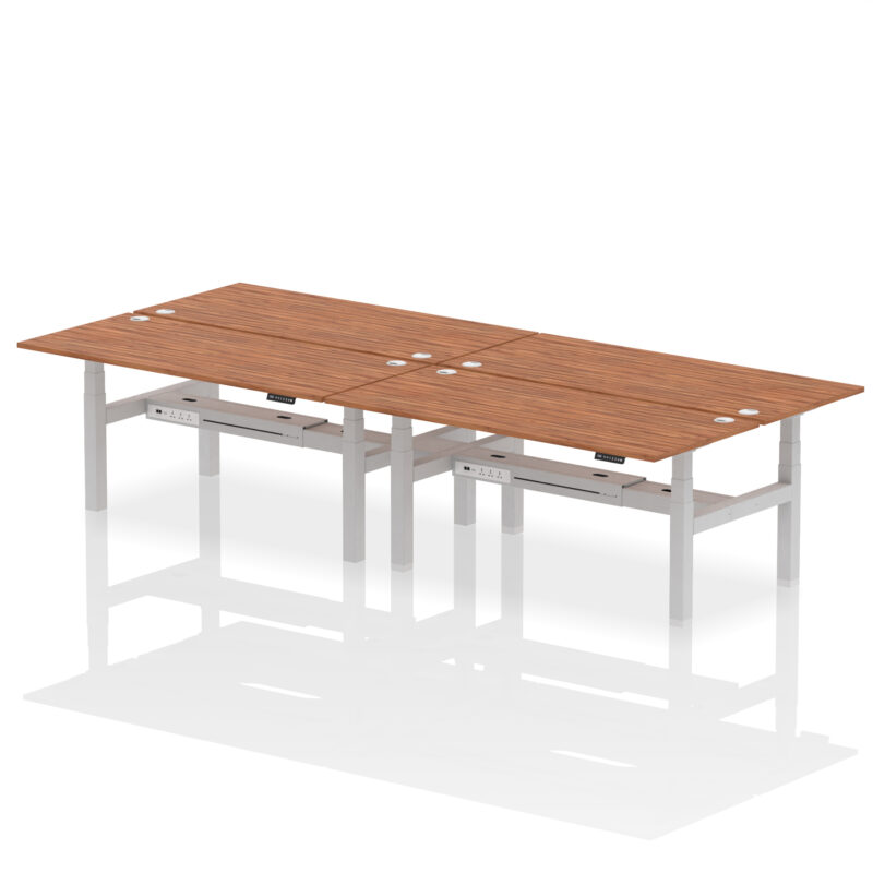 Brisk Back-to-Back Height Adjustable Bench Desk - 4 Person - Image 80