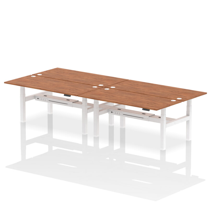 Brisk Back-to-Back Height Adjustable Bench Desk - 4 Person - Image 81